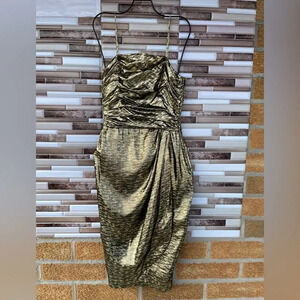 Jackie Bernard for EKLEKTIC  Gold Lame Dress size 6